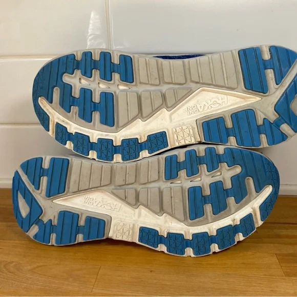 Hoka Gaviota 4 Men's Blue and Black Cushioning Running Shoes - Picture 6 of 13